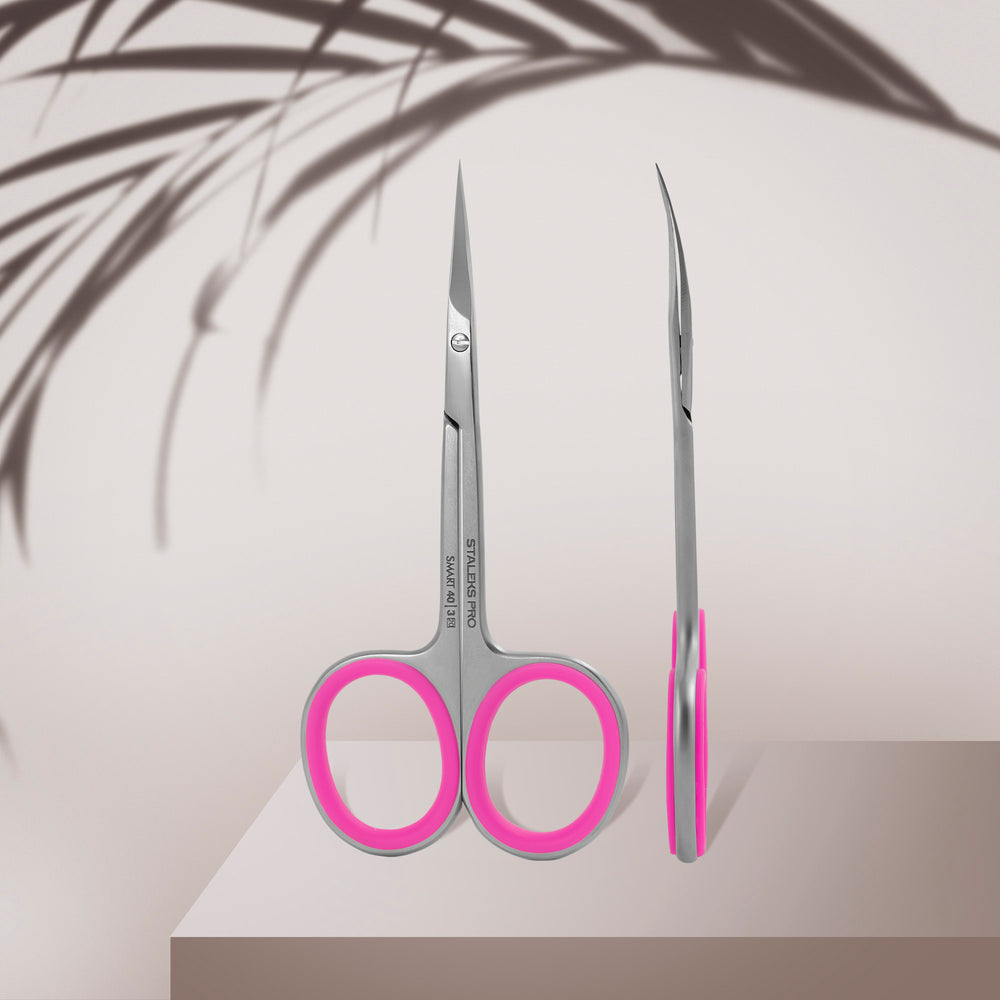 STALEKS SMART 40 Typ 3 – Nagelhautschere mit Silikongriffen – Edelstahl