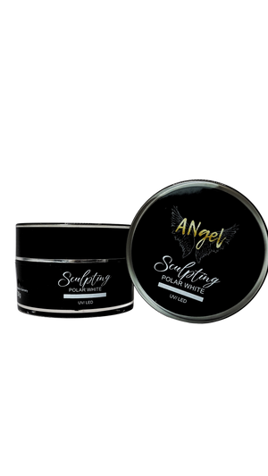 Sculpting Gel Polar White – dickviskoses, hochdeckendes UV/LED-Aufbaugel für moderne French- & Babyboomer-Nägel. Thixotrop, pinchbar & TPO-frei, 30g.
