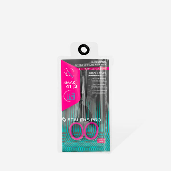 STALEKS SMART 41 Typ 3 – Haken-Nagelhautschere mit Silikonringen – Edelstahl