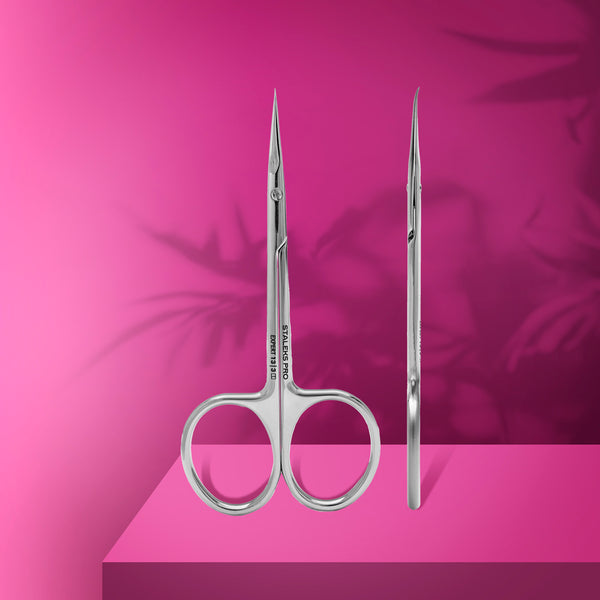 STALEKS PRO Nagelhautschere 13/3 – mit Haken – Linkshänder – Edelstahl