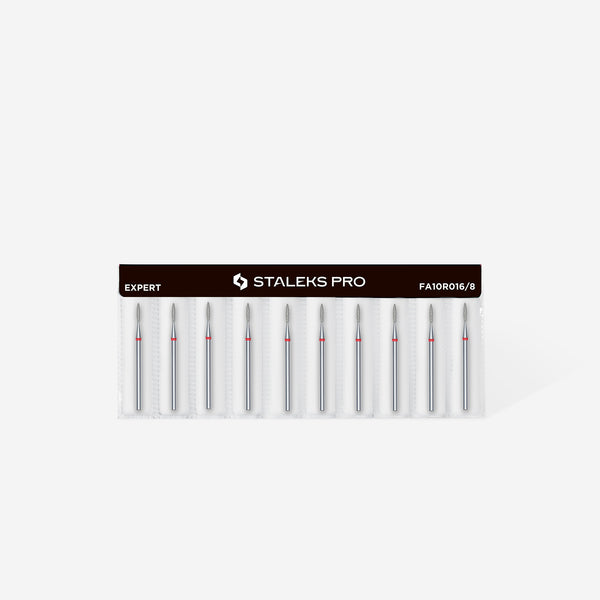 STALEKS Diamant-Fräser Flame Red – FA10R023/10 – 2,3 mm – für präzise Hautbearbeitung und Nagelpflege