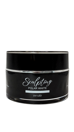 Sculpting Gel Polar White – dickviskoses, hochdeckendes UV/LED-Aufbaugel für moderne French- & Babyboomer-Nägel. Thixotrop, pinchbar & TPO-frei, 30g.