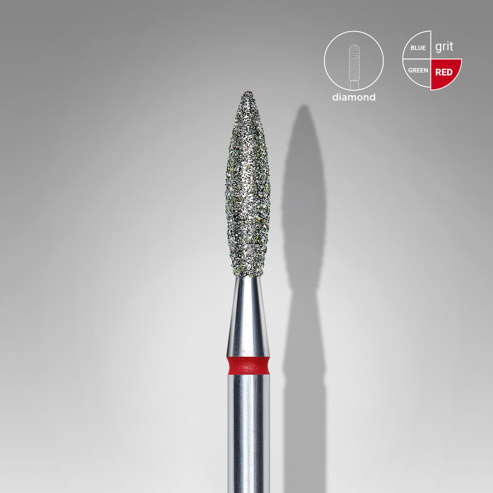 STALEKS Diamant-Fräser Flame Red – FA10R023/10 – 2,3 mm – für präzise Hautbearbeitung und Nagelpflege