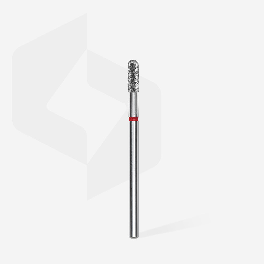 STALEKS Diamant-Fräser Rounded Cylinder – FA30R023/6.5 – rot – 2,3 mm – für Feinarbeiten an Haut & Nägeln