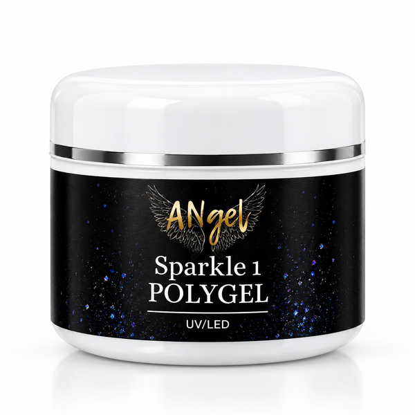 ANgel Sparkle 1 PolyGel – Clear mit irisierendem Glitter | 50 g