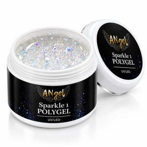 ANgel Sparkle 1 PolyGel – Clear mit irisierendem Glitter | 50 g
