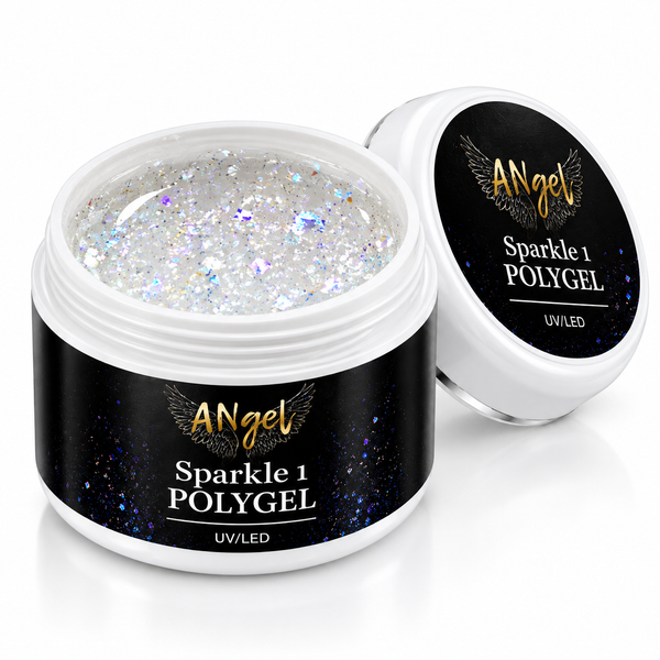 ANgel Sparkle 1 PolyGel – Clear mit irisierendem Glitter | 50 g