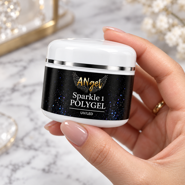 ANgel Sparkle 1 PolyGel – Clear mit irisierendem Glitter | 50 g