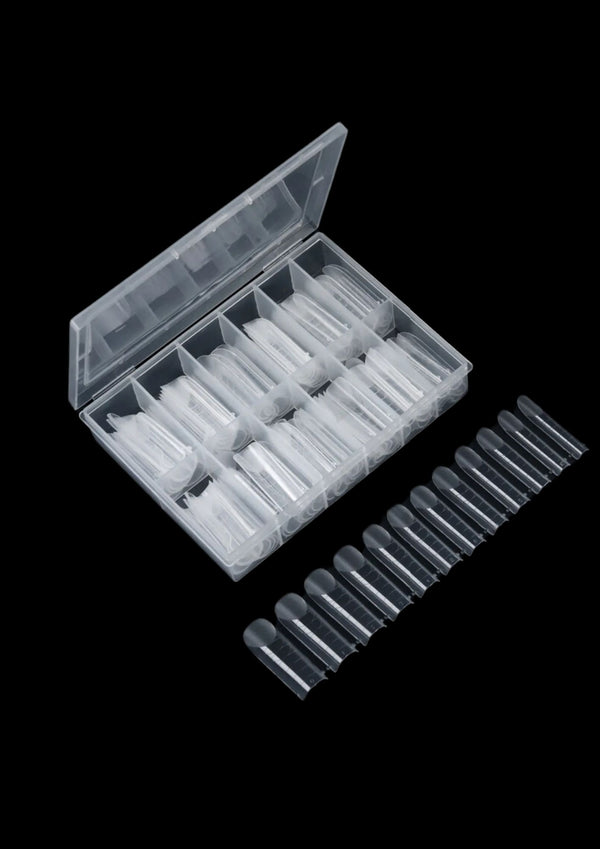 Dual Tips für Slim Nails – 120 Stück – gerade Form – natürliche Modellage