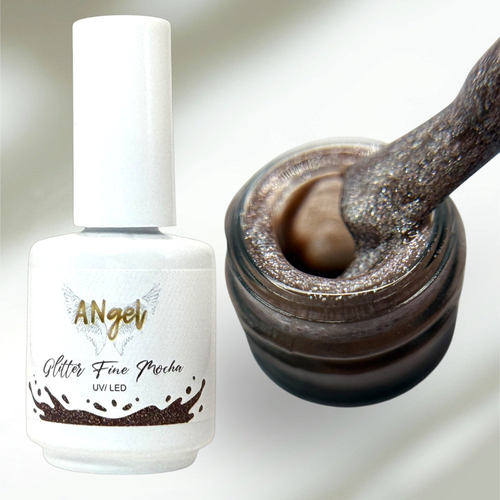 Shellack Glitter Fine Mocha – UV/LED-Lack mit feinem Glitzer – 13g – TPO free