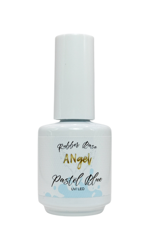 Rubber Base Pastel Blue – zartblaue, selbstglättende UV/LED-Base mit Vitamin E für Babyboomer, Kombitechnik und problematische Nägel. TPO- & HEMA-frei, vegan, made in Germany.