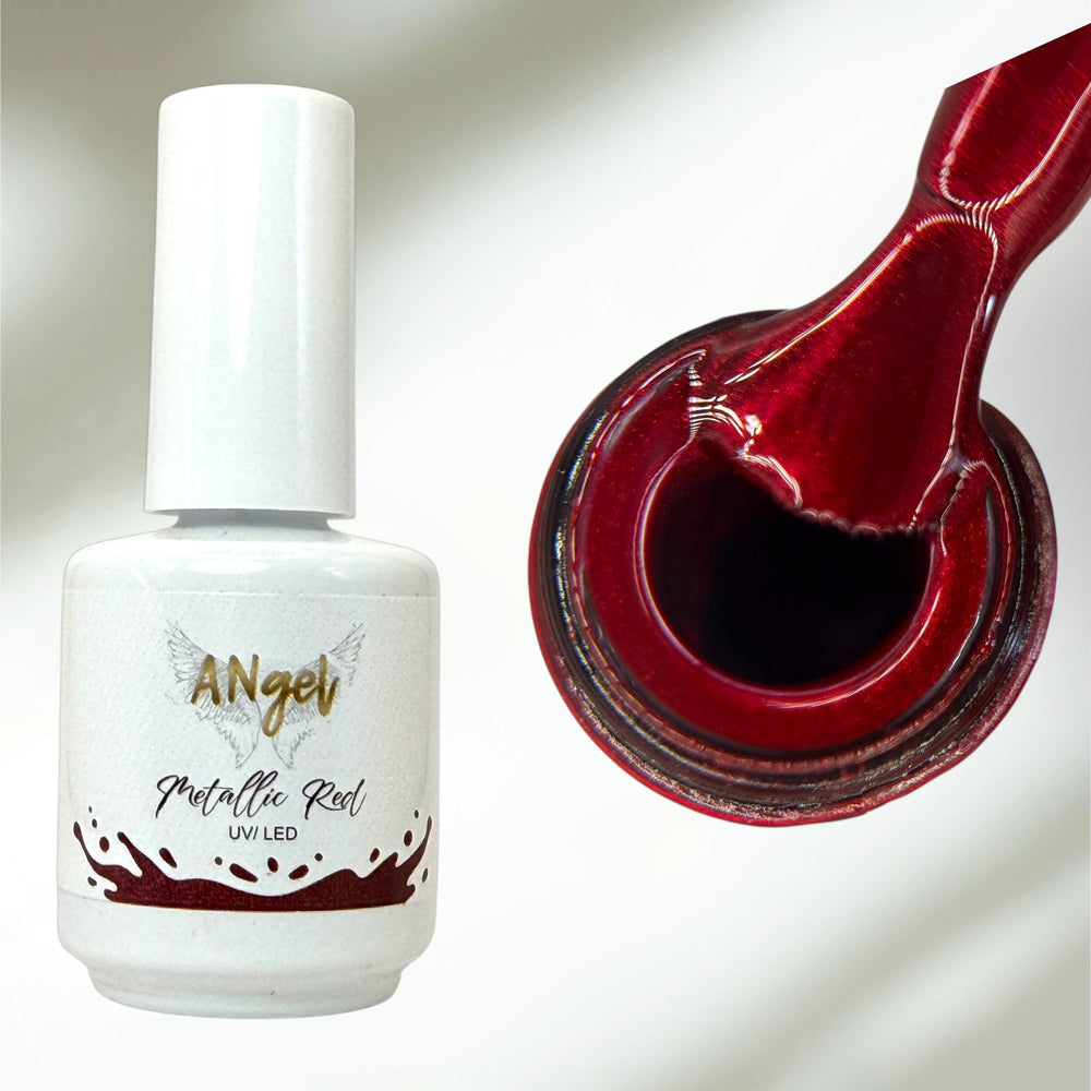 Shellack Metallic Red – UV/LED-Nagellack in glänzendem Metallic-Rot – 13g – TPO-frei – Made in Germany