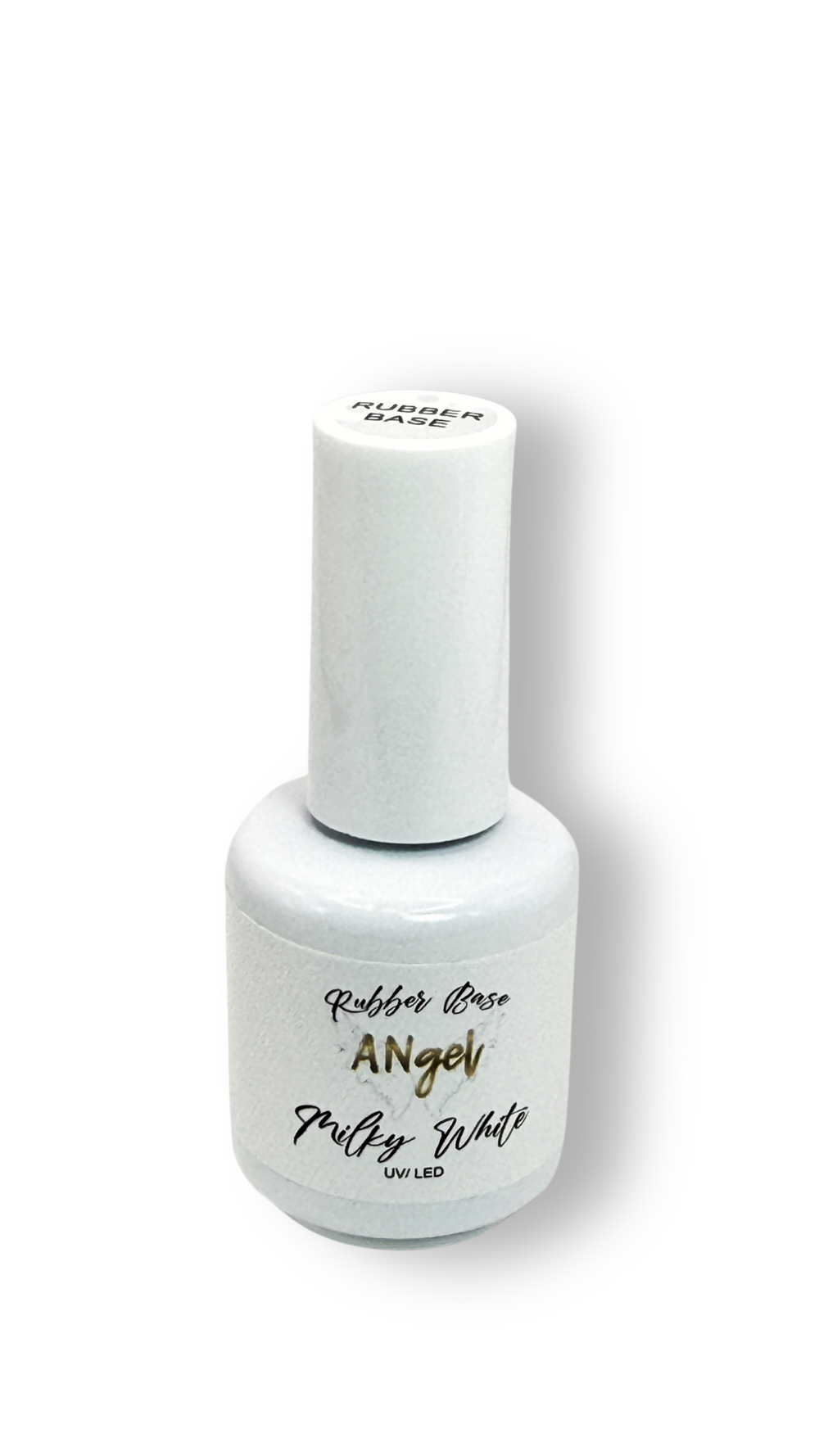 Rubber Base Milky White – cremig-weißes, selbstglättendes UV/LED-Basegel mit Vitamin E, ideal für Babyboomer, Kombitechnik & Problemnägel. TPO-frei & soak-off.