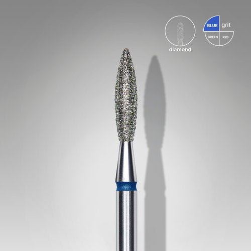 STALEKS Diamantfräser Flamme – FA10R023/10 – mittlere Körnung – Expert-Serie für Maniküre & Pediküre
