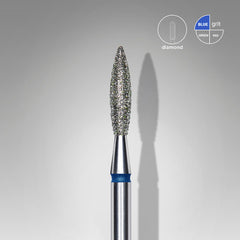 STALEKS Diamantfräser Flamme – FA10R023/10 – mittlere Körnung – Expert-Serie für Maniküre & Pediküre
