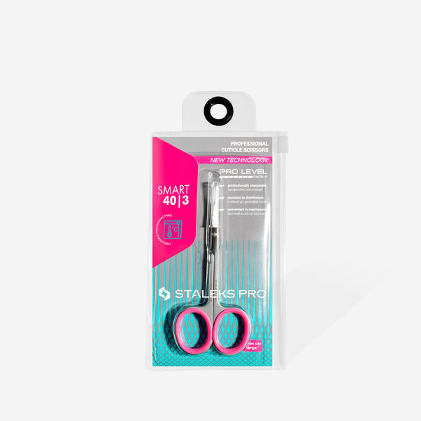 STALEKS SMART 40 Typ 3 – Nagelhautschere mit Silikongriffen – Edelstahl