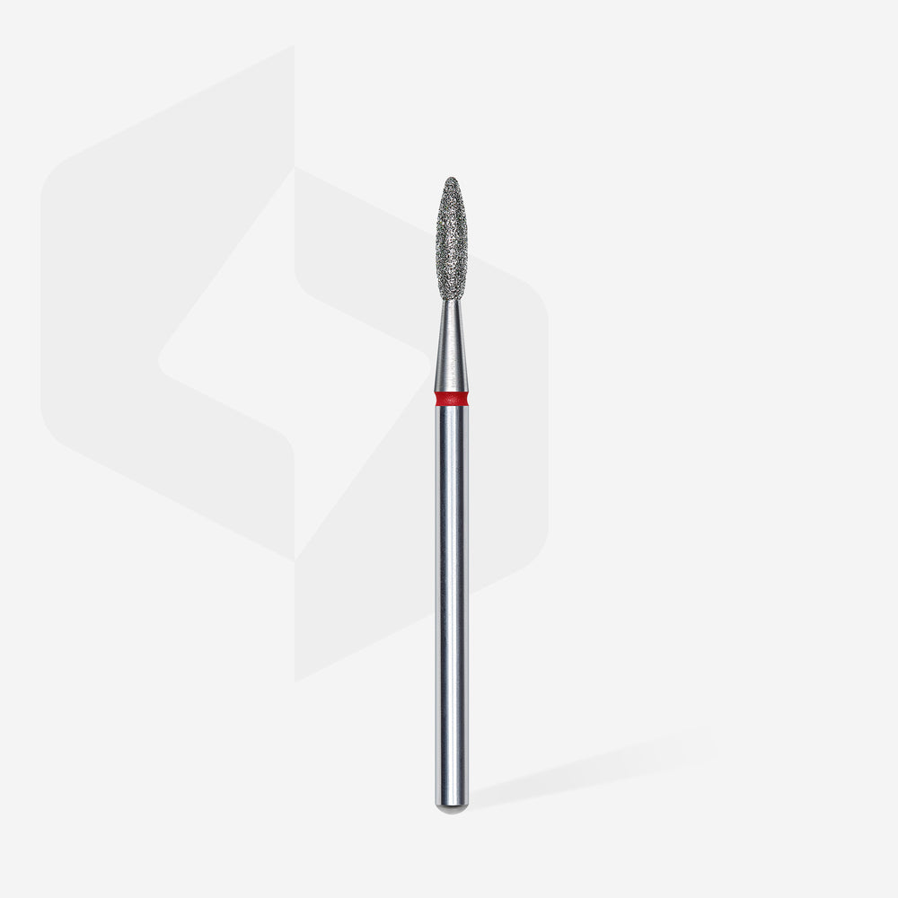 STALEKS Diamant Flame Red Fräser FA10R021/8 – 2,1 mm – für präzise Nagelhautbehandlung & sanfte Feinarbeiten