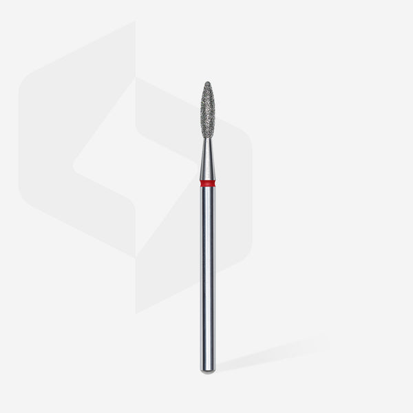 STALEKS Diamant Flame Red Fräser FA10R021/8 – 2,1 mm – für präzise Nagelhautbehandlung & sanfte Feinarbeiten