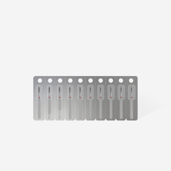 STALEKS Diamant-Fräser Rounded Cylinder – FA30R023/6.5 – rot – 2,3 mm – für Feinarbeiten an Haut & Nägeln