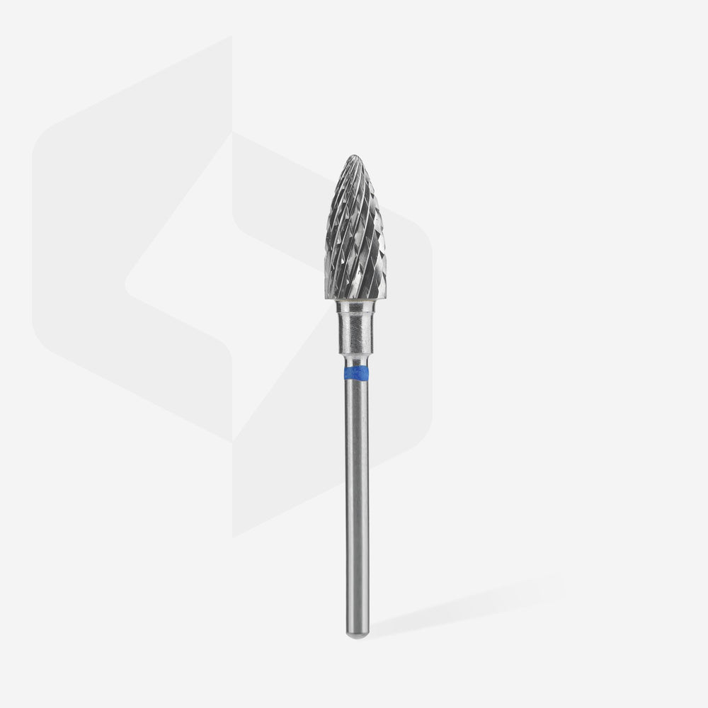 STALEKS Hartmetall-Fräser Kegel Blau FT110B060/14 – 6 mm für Maniküre & Pediküre