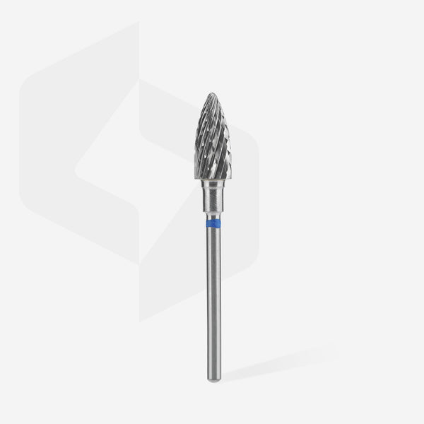 STALEKS Hartmetall-Fräser Kegel Blau FT110B060/14 – 6 mm für Maniküre & Pediküre