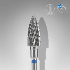 STALEKS Hartmetall-Fräser Kegel Blau FT110B060/14 – 6 mm für Maniküre & Pediküre