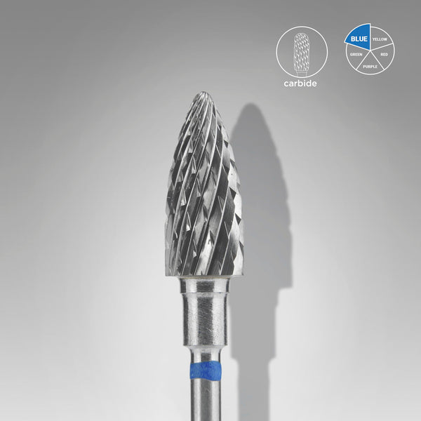 STALEKS Hartmetall-Fräser Kegel Blau FT110B060/14 – 6 mm für Maniküre & Pediküre
