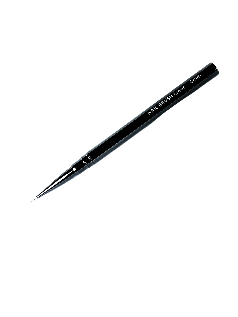 Artistic Pinsel 6mm – Nailart-Präzisionspinsel für feine Linien & French – Metallgriff Anthrazit