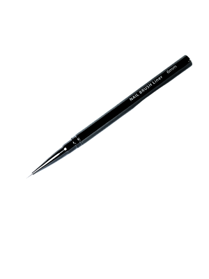 Artistic Pinsel 6mm – Nailart-Präzisionspinsel für feine Linien & French – Metallgriff Anthrazit
